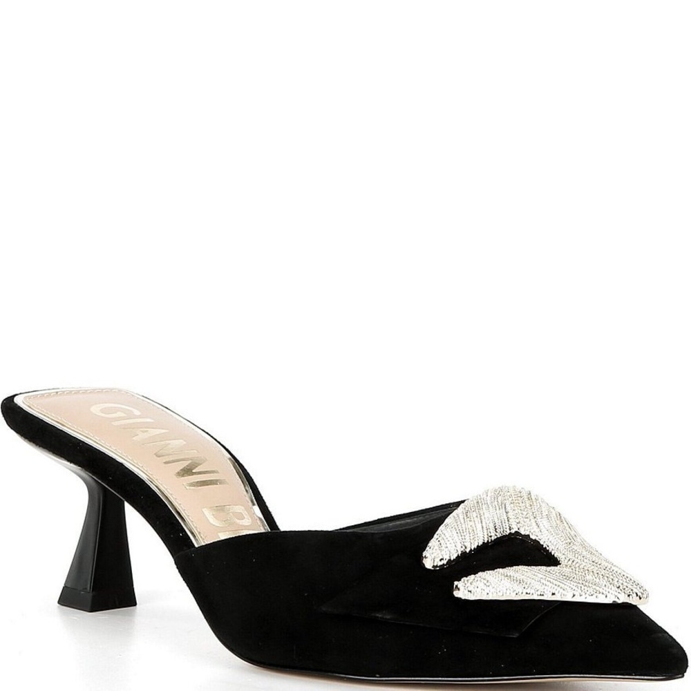 New Gianni Bini
Wendella Suede Buckle Ornament Dress Mules - Picture 4 of 10